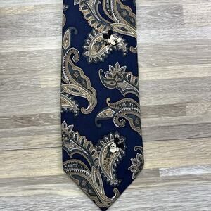 Balancine Tie Mickey Mouse Disney Paisley Silk 4 Vintage Blue Necktie - JL499